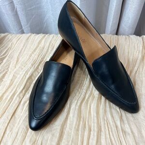 Brand New Ladies Women’s Madewell The Frances Black Leather Loafers Size 8